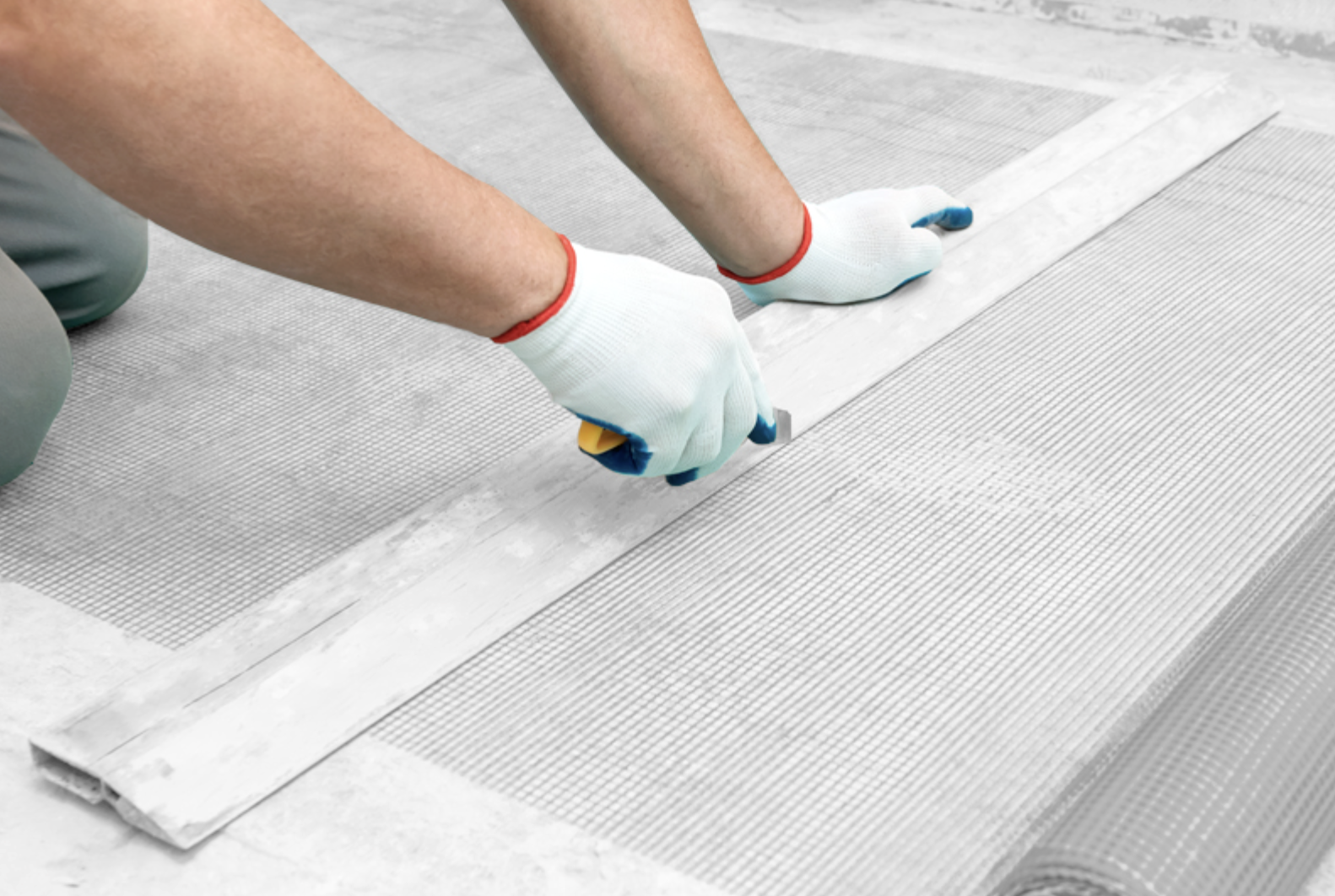 Microcement پرایمر و توری فایبرگلاس