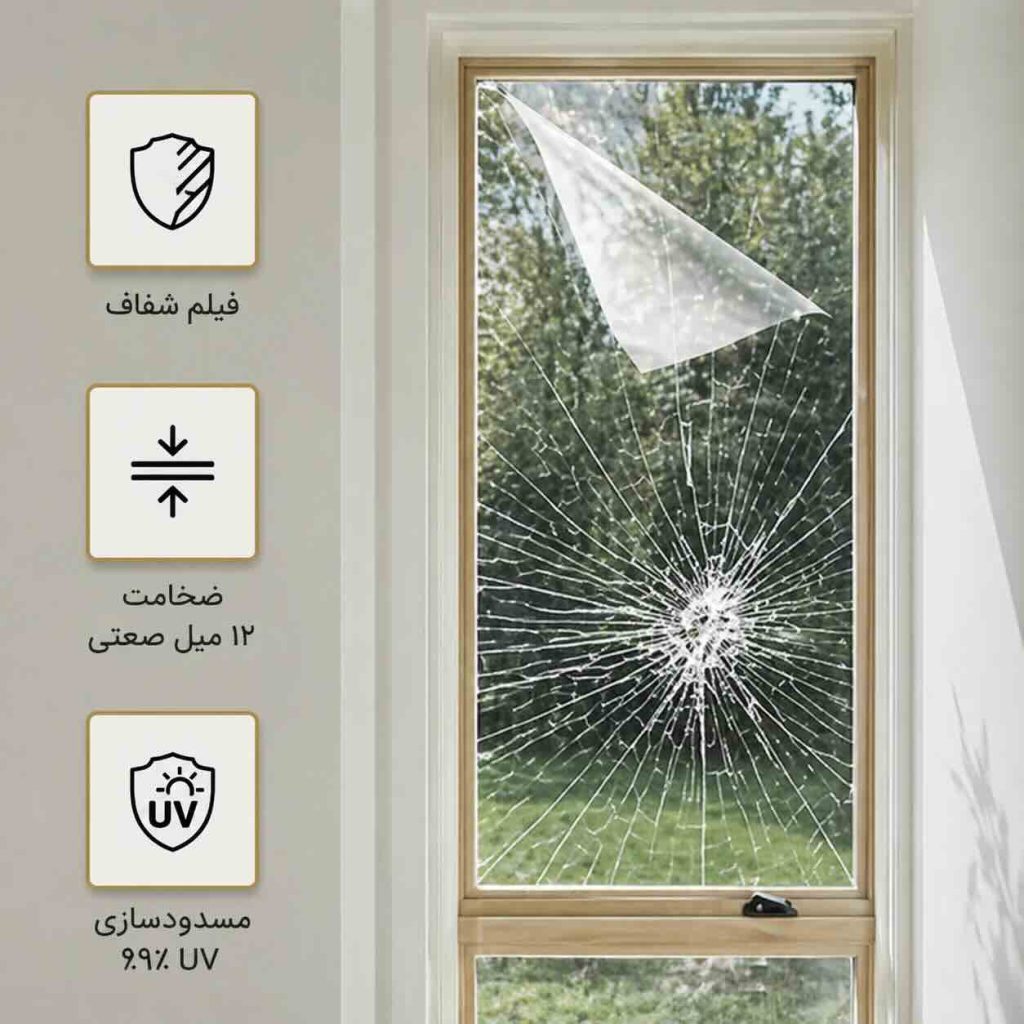 مزایا و ویژگی های برچسب ضد انفجار شیشه